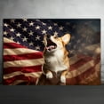 thumbnail image 2 of Pembroke Welsh Corgi Dog 4th of July Painting Canvas, Patriot American Dog Canvas, American Flag Diamond Art Canvas,Perfect for Home Decoration Festival Gift, 2 of 4