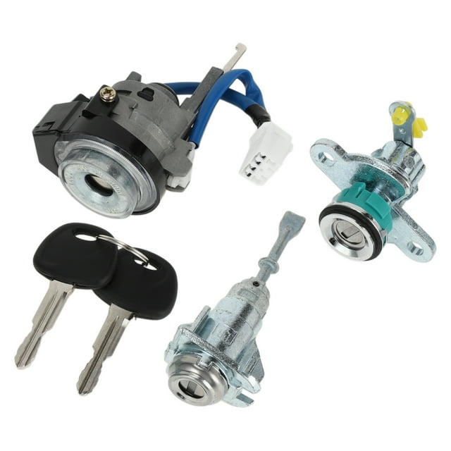 Unique Bargains 1 Set Cilindro de Bloqueo de Encendido para Hyundai Elantra 2.0L L4 2007-2010 Interruptor de Encendido Cilindro de Bloqueo de Puerta No.819052H230/819052H210 Metal