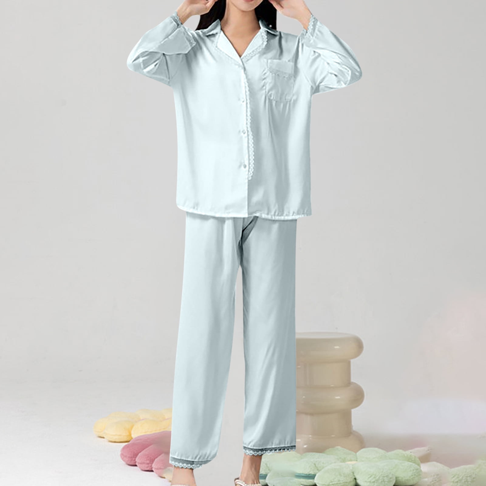 Pyjama Femme Halloween – Imprimé Festif, Col Boutonné, Manches Longues – Tissu Doux En Polyester – Taille 40 - 3