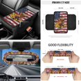 thumbnail image 5 of Jeiento Highland Cow Car Seat Cover Set 12 PCS Bucket Seat Covers Steering Wheel Cover American Flag Seat Belt Pad Armrest Cover Trash Bin Air Vent Pocket Rearview Mirror Cover Coaster Keychain, 5 of 7