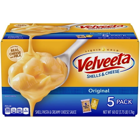 Product of Kraft Velveeta Shells & Cheese, 5 pk./12 oz ...
