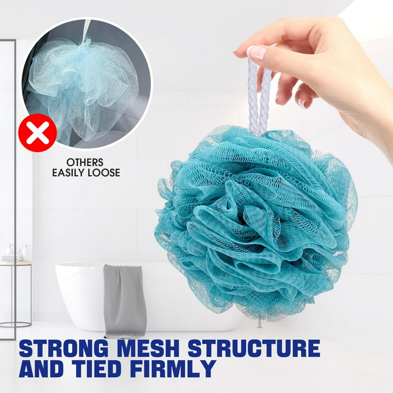 Okaka 4 Pack Soft Bath Loofah Body Sponges in Assorted