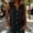 *Black, variant on ClodeEU Women's Sleeveless V Neck Button Down Blouse,Casual Solid Color Linen Blend Tank Top Army Green,Women's Plus L