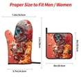 thumbnail image 2 of Naloa Space Skeleton Art Oven Mitts and Pot Holders 4 pcs Set, Cooking Baking Grilling Kitchen Oven Glove for Cooking, 2 of 6