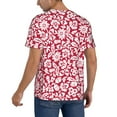 thumbnail image 2 of Fotbe Red Flowers Baseball Jersey Shirt for Men and Women, Casual Short Sleeves Button Down T-Shirt-, 2 of 9