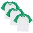 thumbnail image 5 of GERsome Boys Girls T-Shirts 3 Pack Raglan Short Sleeve Crew Neck Summer Basic Tee, 5 of 9