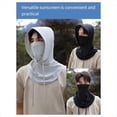 thumbnail image 4 of Máscara de Protección Solar Gris Oscuro, Máscara de Protección Solar con Capucha de Cara , Capucha UV de Protección Solar para Montar Al Aire Libre, 4 of 5