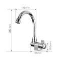 thumbnail image 3 of 2X Caravan Boat 360 Degree Rotation Copper Basin Faucet Folding Cold Water Faucet Tap Kitchen Bathroom, 3 of 7