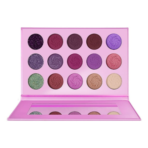 Purple Eyeshadow Palette 16 Color Matte Glitter Highly Pigmented Pro