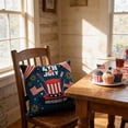 thumbnail image 7 of Boovnll 4th of July Pillow Covers 18x18 Inch Red White Blue Linen Patriotic Pillow Covers for Independence Day Memorial Day Home Sofa Couch Bed Decor, 4th of July Decorations, 7 of 7