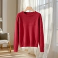 thumbnail image 5 of CBASIHI Womens Sweaters Long Sleeve Crew Neck Casual Pullover Fall Knit Tops M, 5 of 6