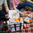 thumbnail image 5 of FORMRS Insulated Cooler Bag 24 Cans Capacity Soft Leakproof Lunch Box with Side Pockets, Purple Marble Pattern, 5 of 7