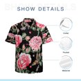 thumbnail image 7 of High Quality Hawaiian Shirts for Men Short Sleeve Aloha Beach Shirt Floral Summer Casual Button Down Shirts Blouses HYJWFG, 7 of 7