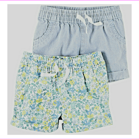 

Carter s Baby Girl 2-Pack Shorts Multicolor 3M