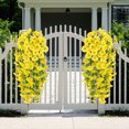 thumbnail image 3 of Elainilye 6Pcs Artificial Vines, Morning Glory Hanging Plants, Plastic Climbing Vines with Hooks, for Patio Decor, Wedding Arch Greenery, Balcony Gardens, Indoor Vertical, Porch Decor, 3 of 5