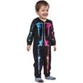 thumbnail image 5 of HJYCHN Suits Halloween Family Pajamas Family Pajamas Matching Sets Skeleton Print Hooded Zip Front Long Sleeve Full Length Homewear, 5 of 8