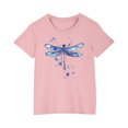thumbnail image 3 of Riecok T Shirts for Girls Boy Scoop Neck Short Sleeve Comfortable Shirt Kids Clothes Toddler Kids Girls 2025 Casual Loose Shirts Pink 7 T, 3 of 5