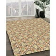 thumbnail image 3 of Ahgly Company Machine Washable Indoor Round Transitional Light Brown Area Rugs, 6' Round, 3 of 7