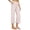 Pink, variant on Pants for Women,Striped Linen Capri Pants for Women Flowy Wide Leg Capris Pant Summer Boho Dressy Casual Elastic Waist Beach Trousers