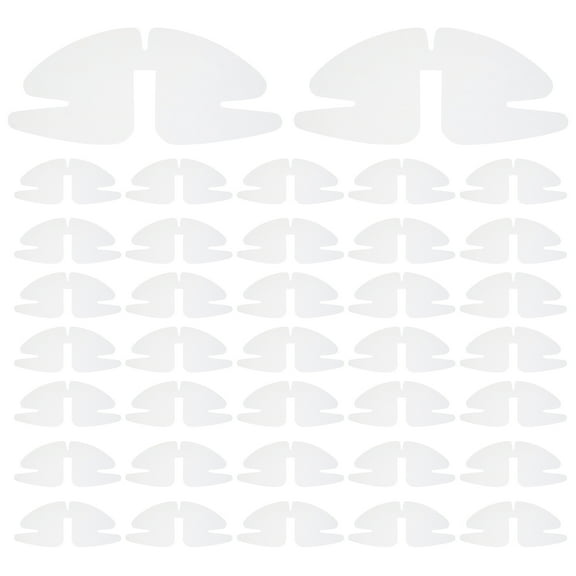Niceauty 50Pcs Transparent Dress Shirt Collar Shaper Plastic Stays for Stability and Collar Support