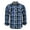 04 Bule White Black, variant on Men's Western Shirt Cowboy Plaid Country Pearl Snap Button Long Sleeve Two Pockets Work Shirts 32 Red Blue White Large