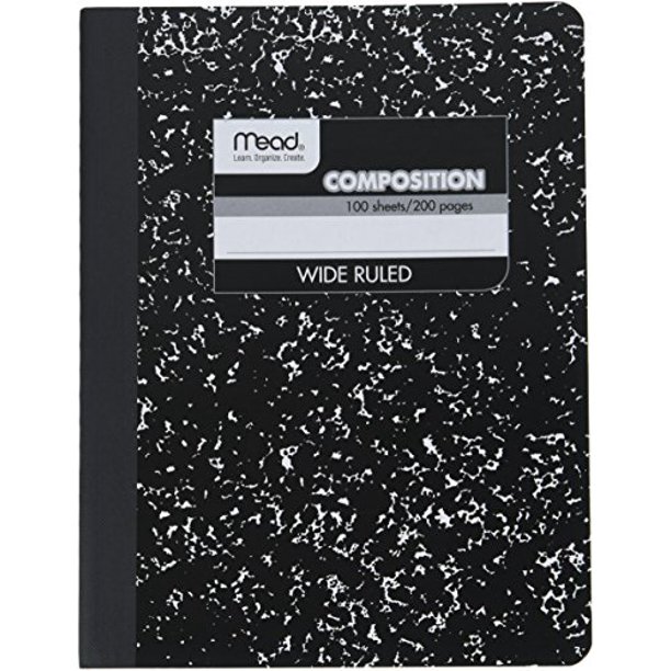 Mead Composition Notebook, Wide Ruled, 100 Sheets, 12 Pack (72936