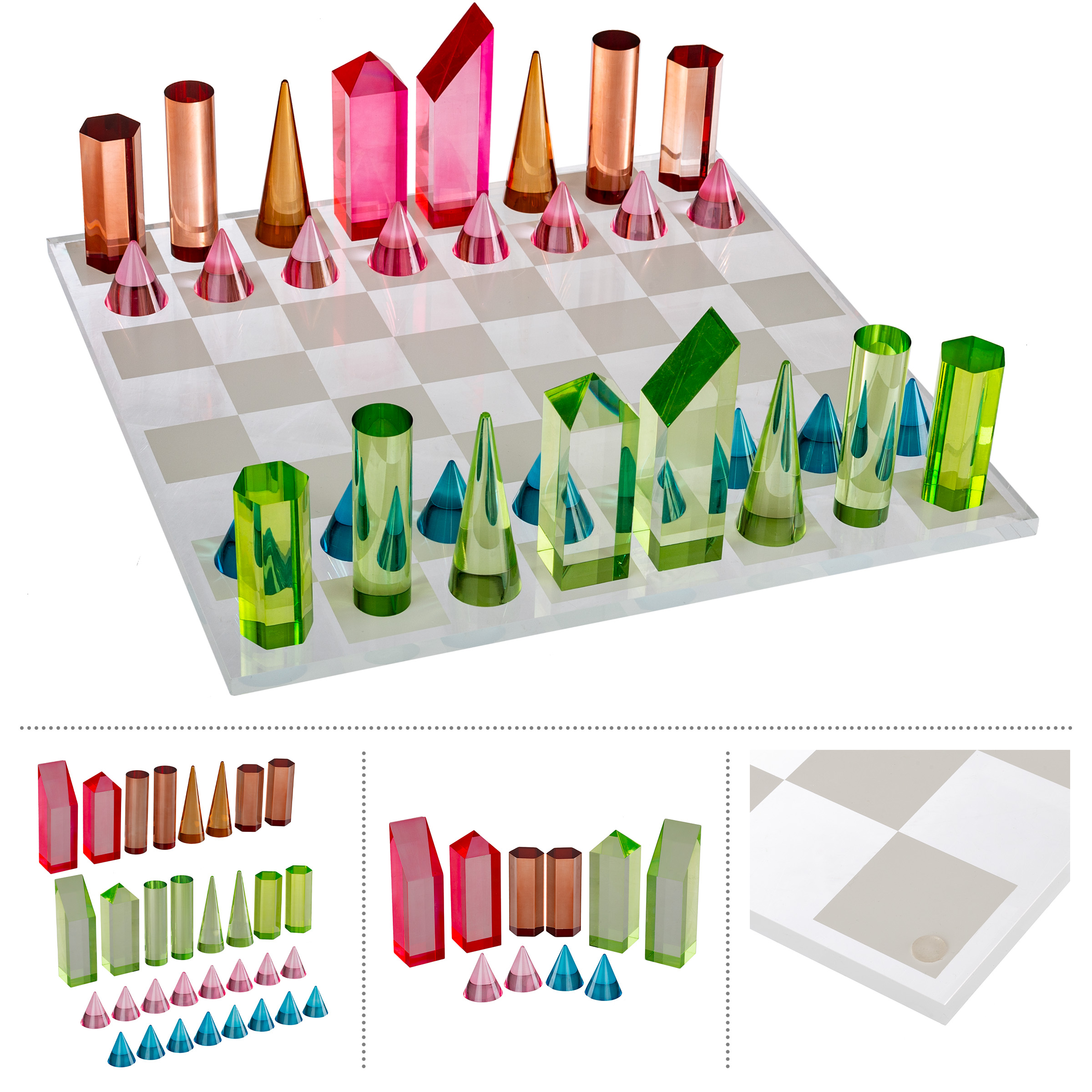 Trademark Games Modern Acrylic Chess Set, 32 Pieces photo 6