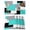 Green, variant on Abstract Placemats Set of 4 Square Orange Black Grey Place Mats Table Mats Kitchen Dining Home Outdoor Party Table Decoration