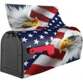 thumbnail image 4 of Patriotic American Flag Mailbox Covers Magnetic 21x18 Inch with USA Flag Eagle Decor Eagles Mailbox Cover American Flag Mailbox Wrap Post Letter Box Cover for Garden Yard Home Decoration, 4 of 6