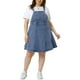 thumbnail image 1 of Vestido de mezclilla de talla grande Agnes Orinda para mujeres, monos con tirantes ajustables, faldas 3X en gris y azul, 1 of 6