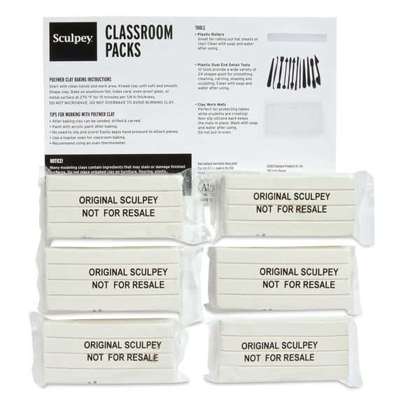 Original Sculpey - Classroom Carton, 1-1/2 lb, White