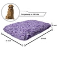 thumbnail image 2 of Dark Purple Pet Bed, Delicate Feathers Interpretation on Plain Background, Chew Resistant Pad for Dogs and Cats Cushion with Removable Cover, 24" x 39", Lavender Fuchsia, by Ambesonne, 2 of 4
