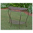 thumbnail image 4 of International Caravan Santa Fe Iron Nailhead 2-Tier Half Moon Table, 4 of 7