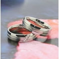 Couple's Matching Promise Ring, His or Hers Stainless Steel Comfort Fit