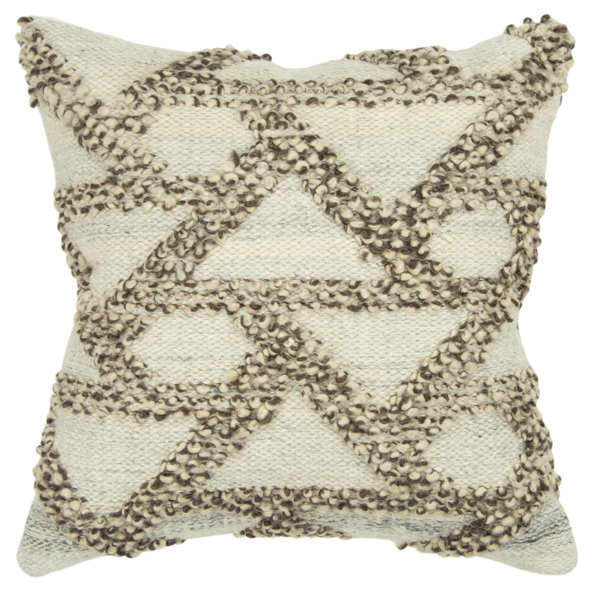 Rizzy Home Decorative Down filled Throw Pillow Geometric 20"X20