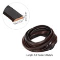 thumbnail image 2 of 5.5 Yard 8mm Vintage Flat Leather Cord, Leather Strips for DIY Crafts, Coffee, 2 of 7