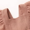thumbnail image 4 of Newborn Baby Girls Romper Ruffle Jumpsuit Bodysuit One-Piece Cotton Linen Outfits Clothes, 4 of 7