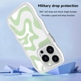 thumbnail image 3 of for iPhone 14 Pro Max Case for Women Girls, Cute Curly Wave Frame Shape Design, Cute Art Wavy Painted, Soft TPU Shock-Absorbing and Fall-Resistant for iPhone 14 Pro Max Phone Case 6.7"-Green, 3 of 14