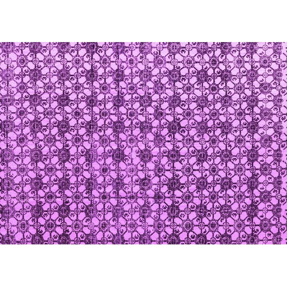 Ahgly Company Indoor Rectangle Abstract Purple Modern Area Rugs, 5' x 7'
