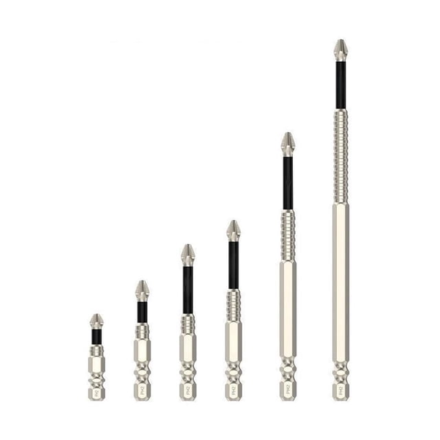 Lttoisl® Anti Slip PH2 Impact Driver Bit Set Upgraded Magnetic Tools Screwdriver N0P1-6pcs-