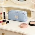 thumbnail image 4 of Dun Dun Solid Color Large Capacity Pencil Case Stationery Bag, 4 of 9