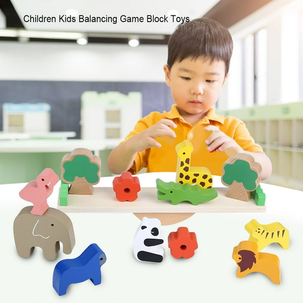 Juego de bloques de equilibrio, juego de equilibrio de madera, juego de equilibrio de madera, juguetes de bloques para niños, rendimiento sólido