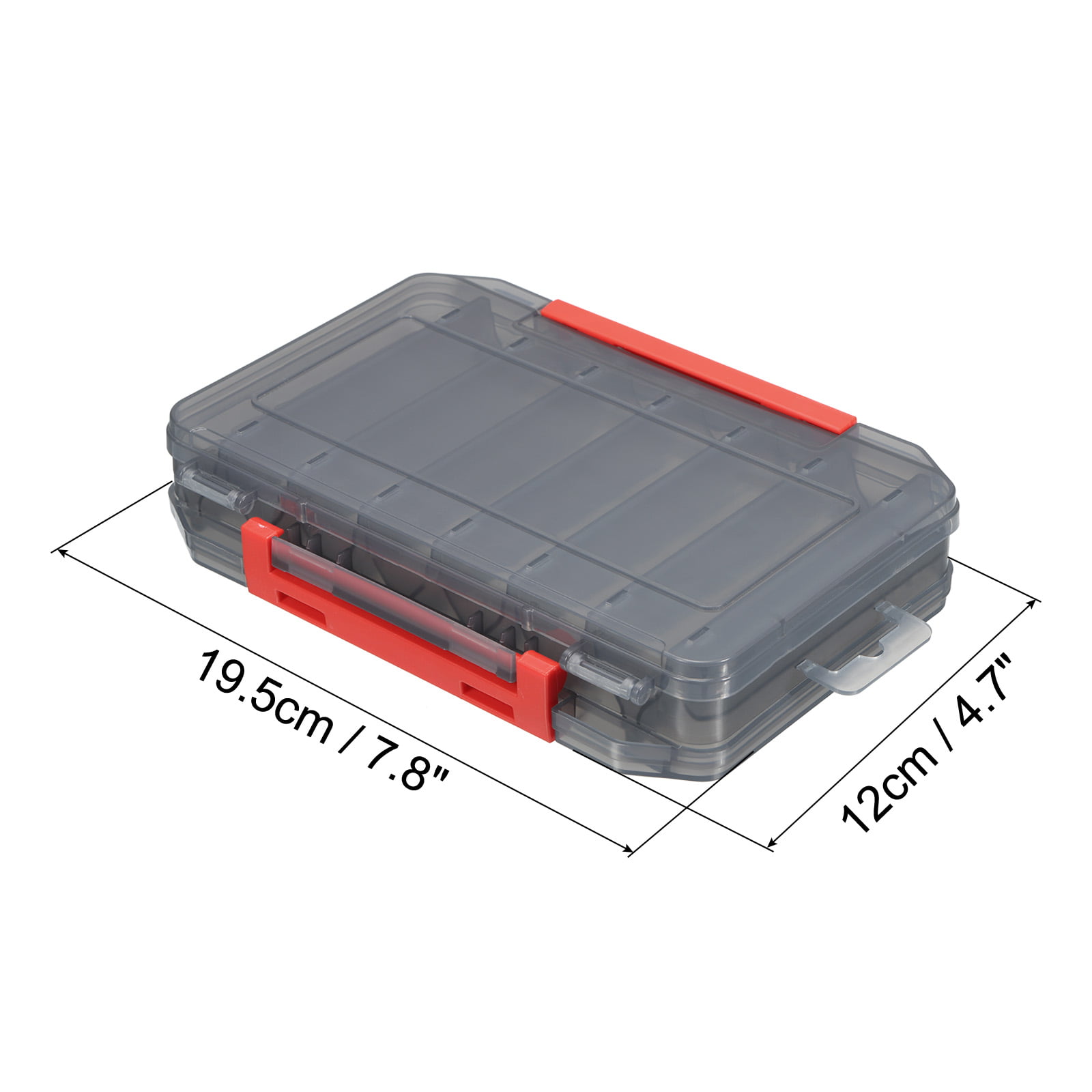 Two Sided Fishing Lure Storage Box Fish Tackle 14 Grids Container