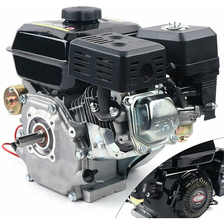 Denest 7.5HP Electric Start Horizontal Engine, 212cc 4-Stroke Gasoline Engine Go Kart Motor for Compressor Scarifier Lawn Mower 3600RPM, Men's, Size