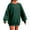 C-Green214, variant on Womens Sweatshirt Fuzzy Solid Color Long Sleeve Casual Tunic Top Crewneck Pullover With Front Pocket Fluffly Shaggy Athleisure Tops