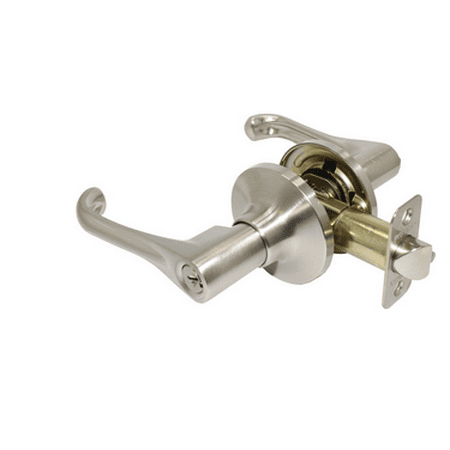 Pamex Madison Keyed Entry Lever in Satin Nickel