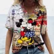 thumbnail image 3 of Camisetas estéticas con cuello en V para mujer, camisetas con estampado gráfico de Mickey Mouse de Disney, camisetas de manga corta Harajuku Y2k, ropa femenina, 3 of 5