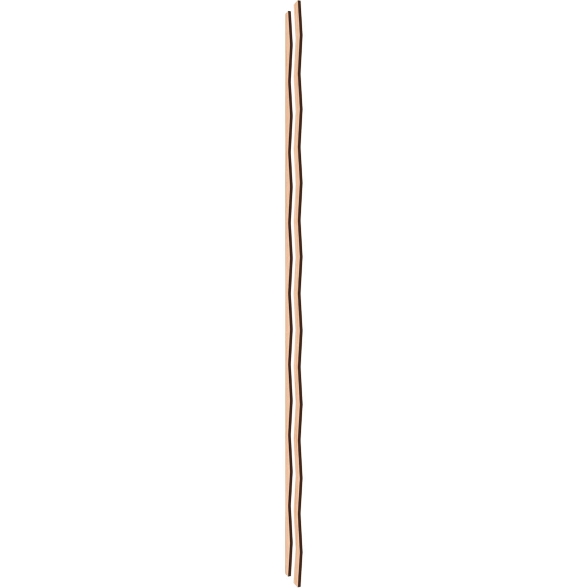 Ekena Millwork 47"H x 1/4"T Eastport Adjustable Wood Decorative Slat Wall Panel Kit, Hickory (contains 43 Slats + 1 Straight Edge Starter Slat)