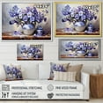 thumbnail image 4 of Designart "Still Life With Purple Pansies" Pansies Floater Framed Canvas Art Print, 4 of 5
