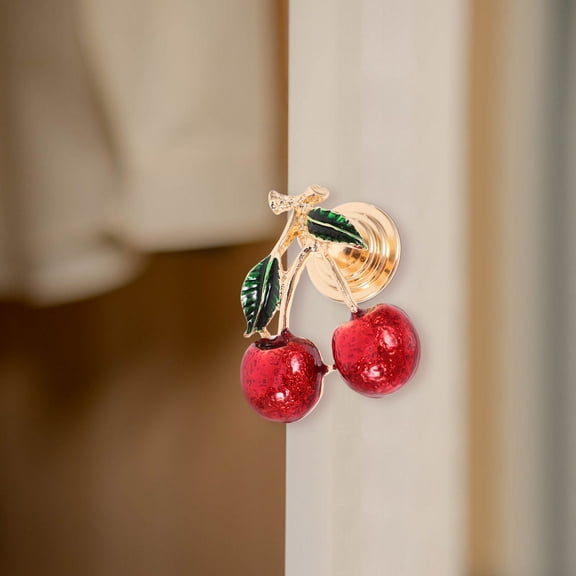 Raindrops Cherry Shaped Pull Handle Zinc Alloy Cabinet Pull Handle Drawer Door Knob Cupboard Knob Decoration